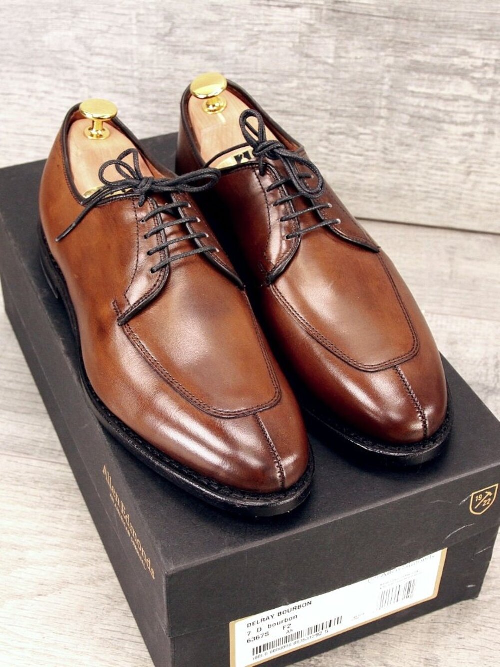 * NIB * $425 Allen Edmonds DELRAY Derby 7 D Bourbon * add $15 new Cedar Trees